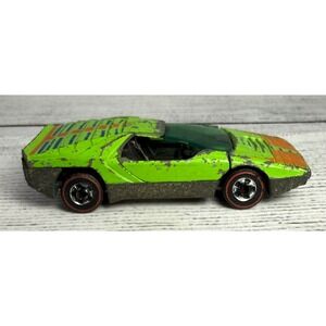 Hot Wheels Redline Carabo 1969 Vintage Diecast Lime Green Hong Kong Mattel